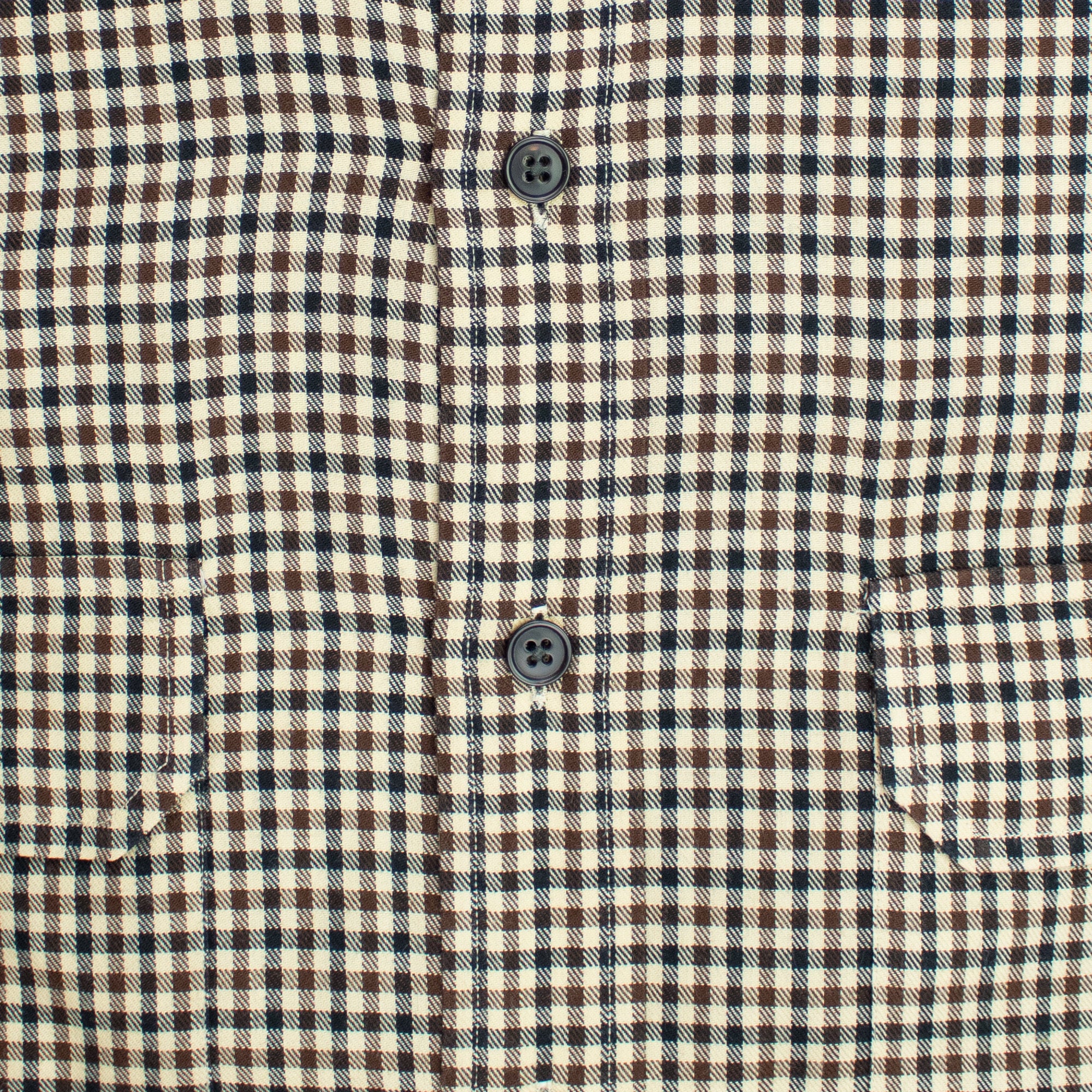 Vintage 100% Cotton Brown/Cream Checked G.I. Extra Large Long
