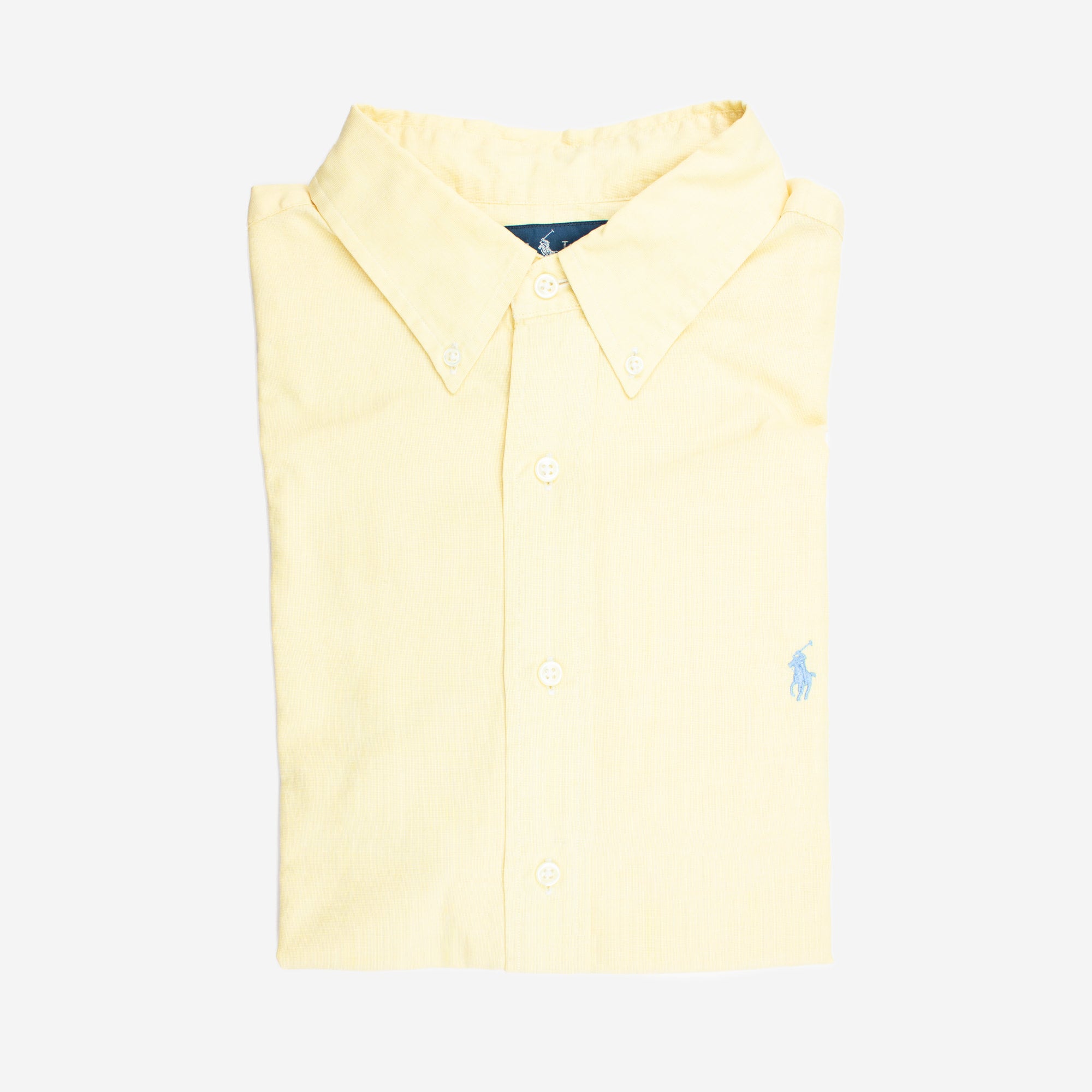 Vintage 100% Cotton Yellow Large Long Sleeve Shirt — Ralph Lauren