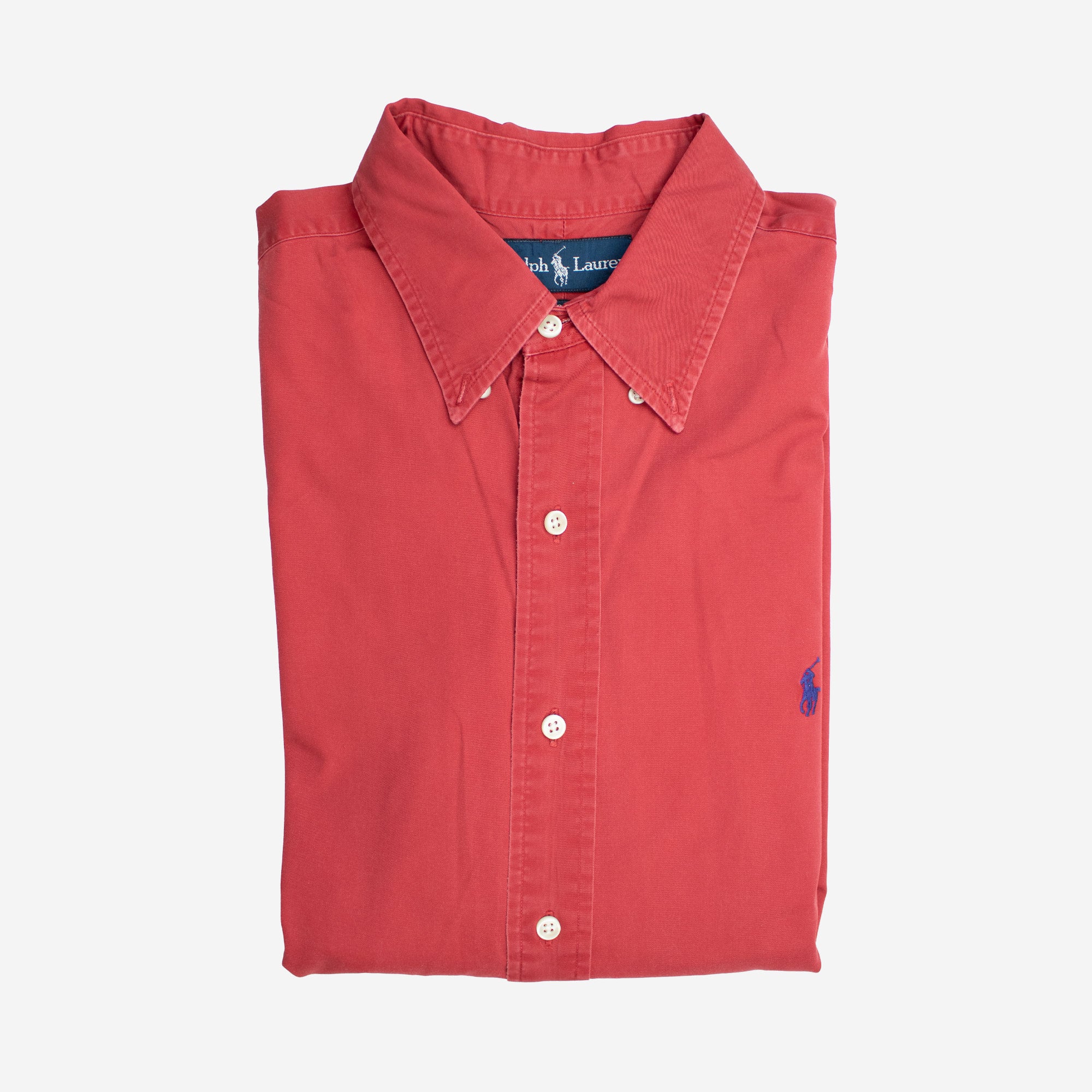 red ralph lauren dress shirt Vintage Ralph Lauren The Blaire Button Down Shirt Men's Size LARGE Maroon Red