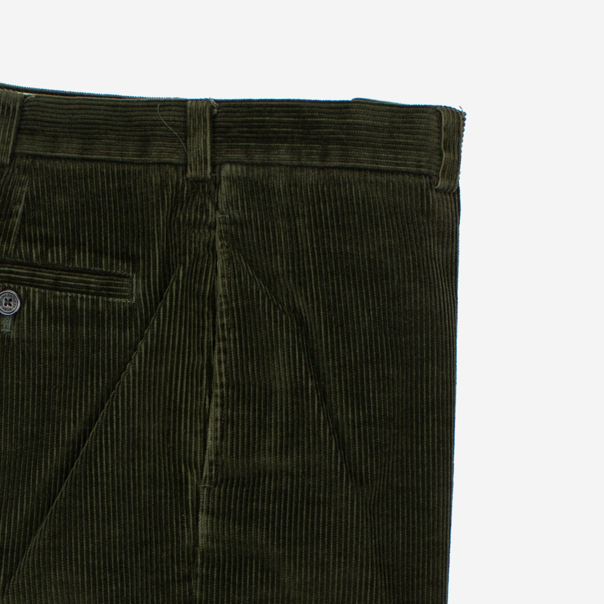 Mens wide wale pleated corduroy pants top