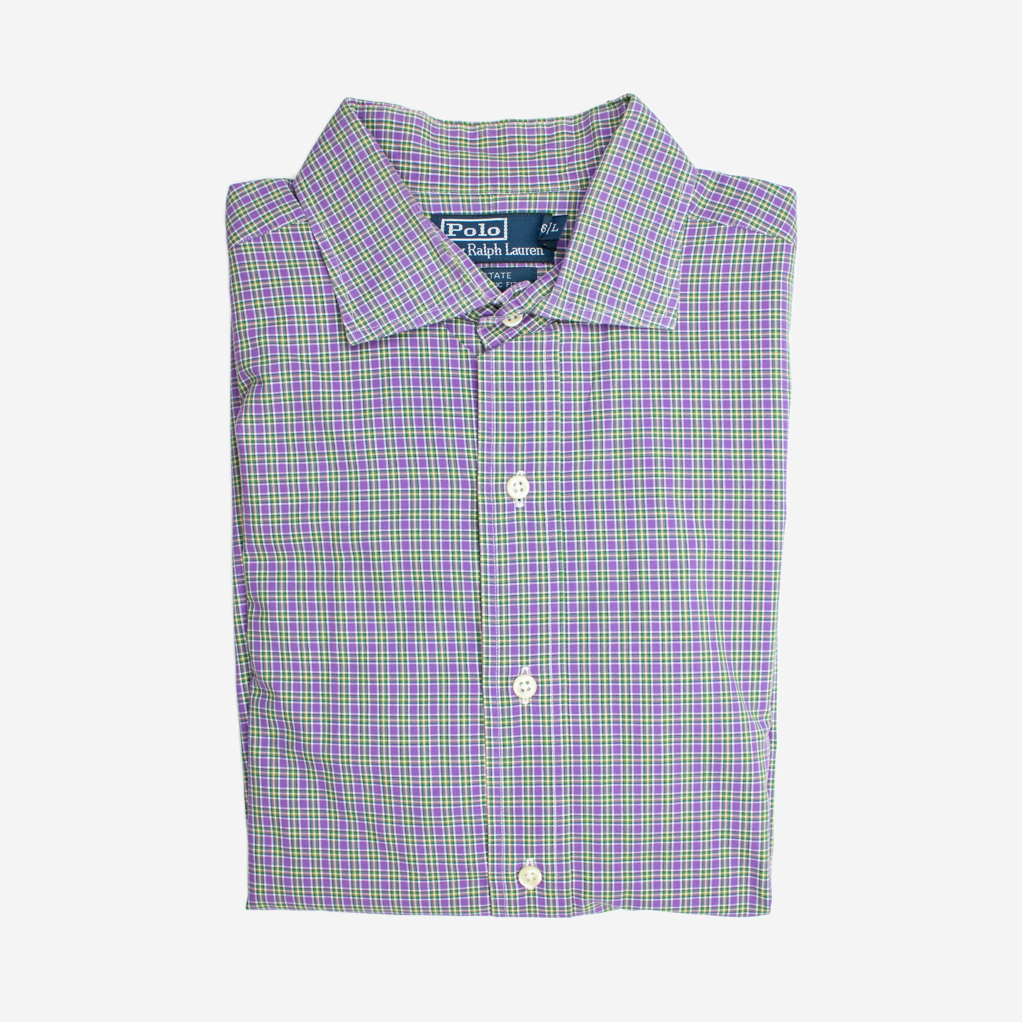 Lavender Plaid Vintage Ralph Lauren Shirt | M-XL